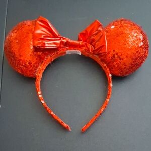 Disney Red Sequin Minnie Mouse Ears Headband